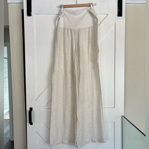 Joseph Ribkoff High Waisted Cream Linen Pant